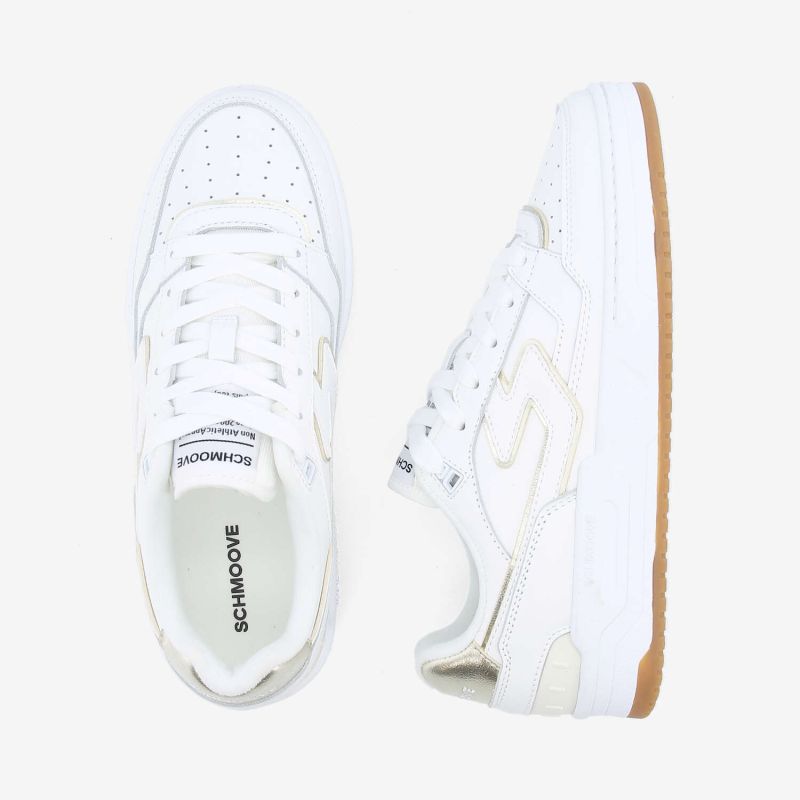 BROOKLYN COURT W - NAPPA/METAL - WHITE/GOLD